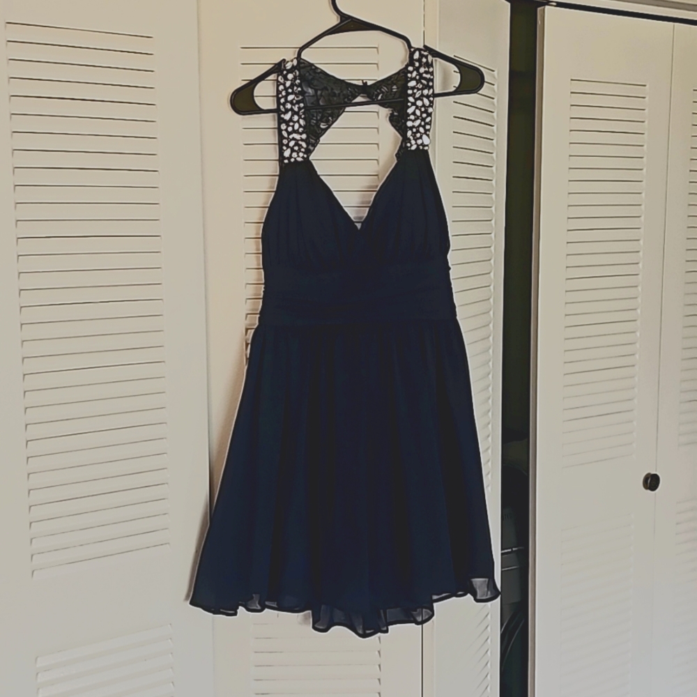 B. SMART Navy Blue Embellished Dress for Homecoming or Semiformal